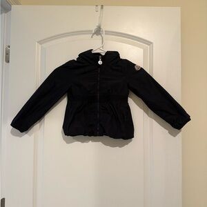 Moncler Black Kids Raincoat with Hood